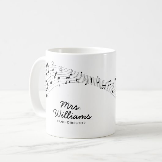 Musiksymbole Personalisiert Kaffeetasse (Vorderseite Links)