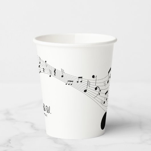 Musiksymbole Personalisiert Pappbecher (Links)