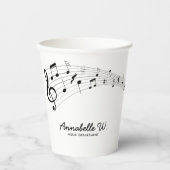 Musiksymbole Personalisiert Pappbecher (Vorderseite)