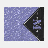 Musiksymbole personalisierte Fleece-Decke Fleecedecke (Vorderseite (Horizontal))