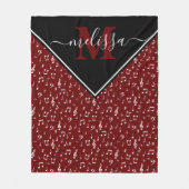 Musiksymbole personalisierte Fleece-Decke Fleecedecke (Vorderseite)