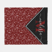 Musiksymbole personalisierte Fleece-Decke Fleecedecke (Vorderseite (Horizontal))