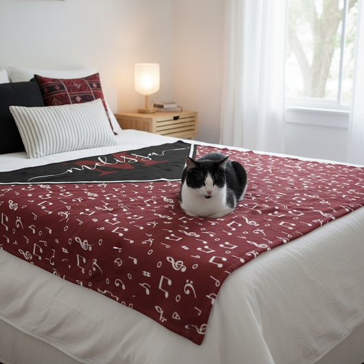 Musiksymbole personalisierte Fleece-Decke Fleecedecke