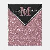Musiksymbole personalisierte Fleece-Decke Fleecedecke (Vorderseite)
