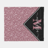 Musiksymbole personalisierte Fleece-Decke Fleecedecke (Vorderseite (Horizontal))