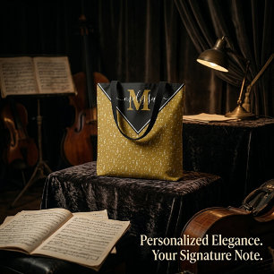 Musiksymbole personalisierte Tragetasche Tasche