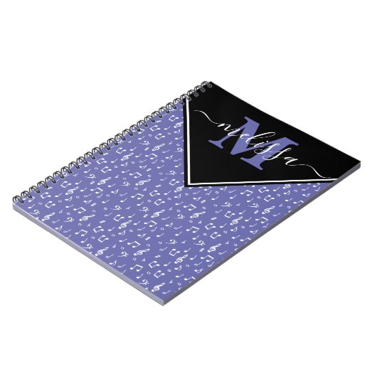 Musiksymbole personalisiertes Notebook Notizblock (Linke Seite)