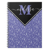 Musiksymbole personalisiertes Notebook Notizblock (Vorderseite)