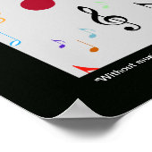 Musiksymbolen/ musikalische Noten Poster (Ecke)