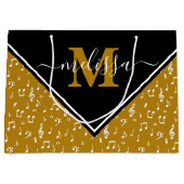 Musiksymbolen personalisiert große Geschenktasche Große Geschenktüte (Vorderseite)