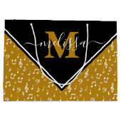 Musiksymbolen personalisiert große Geschenktasche Große Geschenktüte (Rückseite)