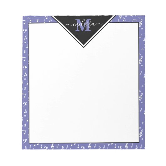Musiksymbolen personalisiertes Notizblock (Vorderseite)