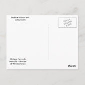 Musikszenen und -instrumente postkarte (Rückseite)