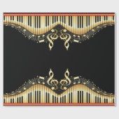 Musiktastatur Geschenkpapier (Flach)