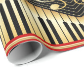 Musiktastatur Geschenkpapier (Rolleneckpunkt)