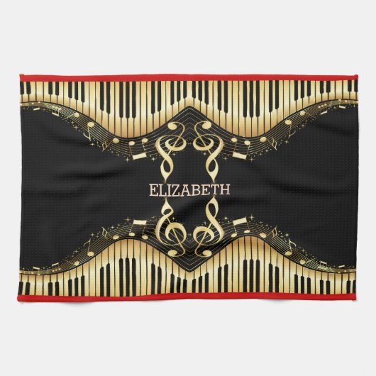 Musiktastatur Geschirrtuch (Horizontal)