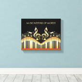 Musiktastatur Leinwanddruck (Insitu (Holzboden))