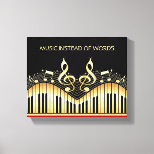 Musiktastatur Leinwanddruck