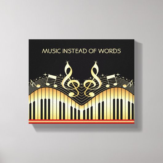 Musiktastatur Leinwanddruck (Vorderseite)