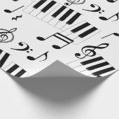 Musiktastatur Piano Note Erholung Treble Clef Geschenkpapier (Ecke)