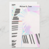 Musiktasten Briefpapier (Vorne/Hinten)