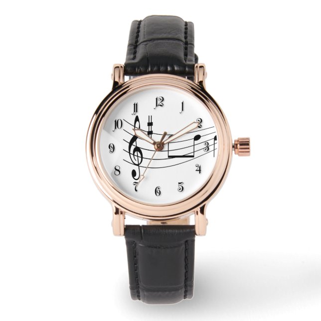 Musiktext Armbanduhr (Vorderseite)