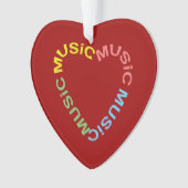Musiktext-Herz Ornament (Vorderseite)