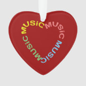 Musiktext-Herz Ornament (Vorderseite)