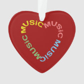 Musiktext-Herz Ornament (Rückseite)
