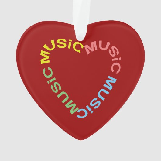 Musiktext-Herz Ornament (Rückseite)