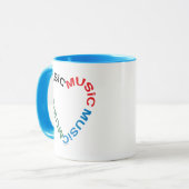 Musiktext-Herz Tasse (Vorderseite Links)