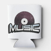 Musiktext mit Vinyl Record Dosenkühler (Rückseite)