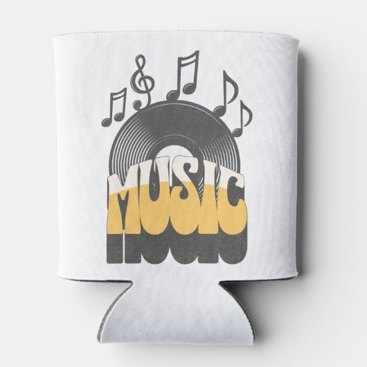 Musiktext mit Vinyl Record Dosenkühler (Rückseite)