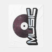 Musiktext mit Vinyl Record Fleecedecke (Vorderseite)
