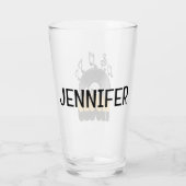 Musiktext mit Vinyl Record Glas (Rückseite)