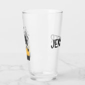 Musiktext mit Vinyl Record Glas (Links)