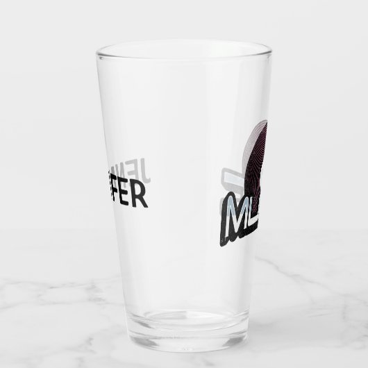 Musiktext mit Vinyl Record Glas (Rechts)