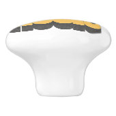 Musiktext mit Vinyl Record Keramikknauf (Seitenansicht)