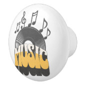 Musiktext mit Vinyl Record Keramikknauf (Rechts)