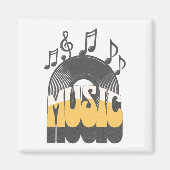 Musiktext mit Vinyl Record Magnet (Vorne)