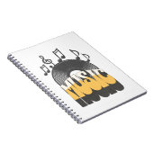 Musiktext mit Vinyl Record Notizblock (Rechte Seite)