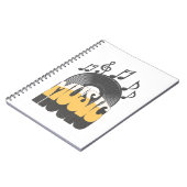 Musiktext mit Vinyl Record Notizblock (Linke Seite)