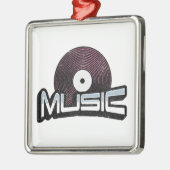 Musiktext mit Vinyl Record Ornament Aus Metall (Links)