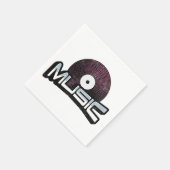 Musiktext mit Vinyl Record Serviette (Ecke)