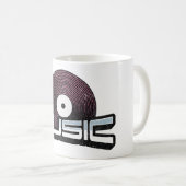 Musiktext mit Vinyl-Schallplatte Kaffeetasse (VorderseiteRechts)