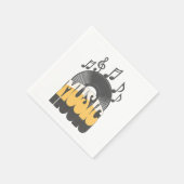 Musiktext mit Vinyl-Schallplatte Serviette (Ecke)