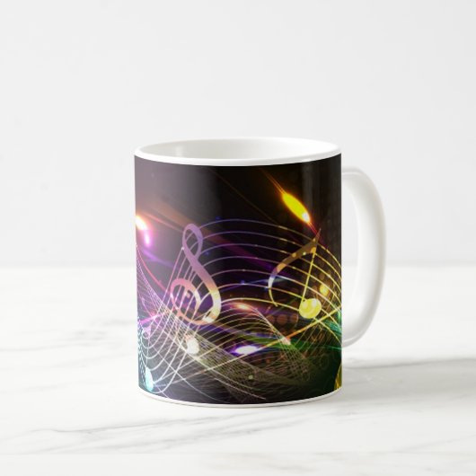Musiktheater Musikstil Notation Design Kaffeetasse (VorderseiteRechts)