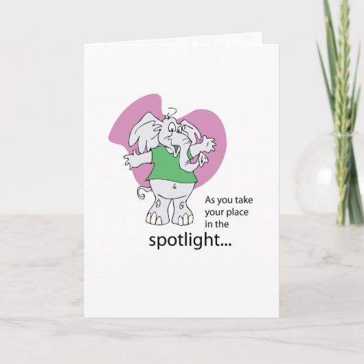 Musiktheater, Russisch, Elefant, Viel Glück Karte (Vorderseite)