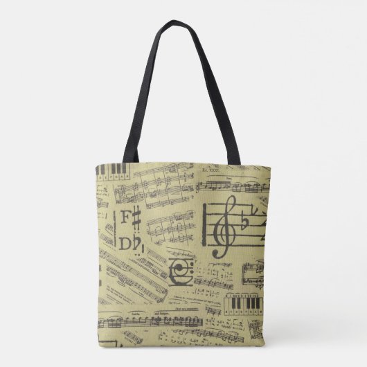 Musiktheater Tasche Musiknote Piano Tasche (Rückseite)