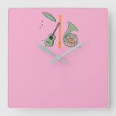 Musikthema Quadratische Wanduhr (Vorderseite)